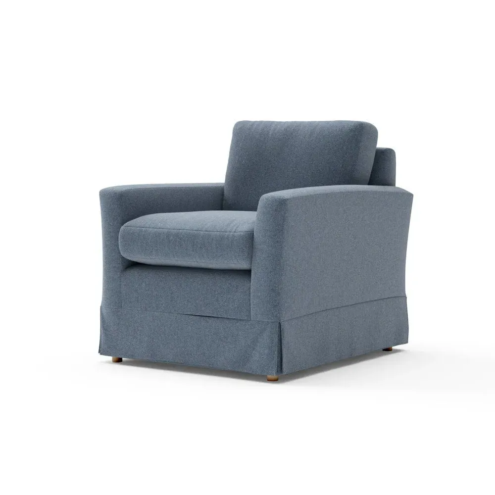 Armchair - Indigo, Rustic Weave