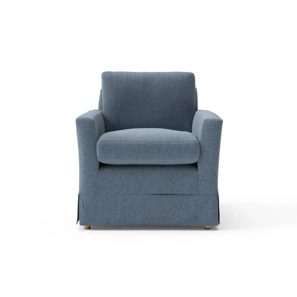 Armchair - Indigo, Rustic Weave