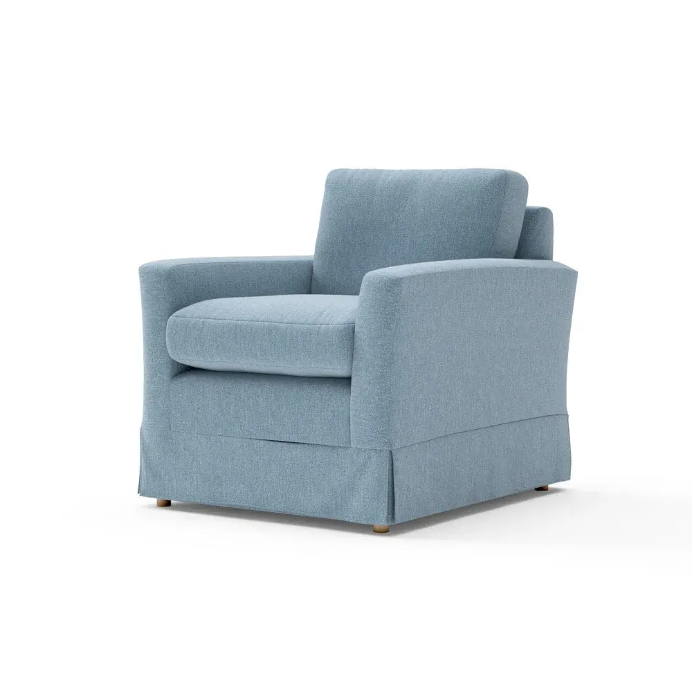 Armchair - Teal, Rustic Weave