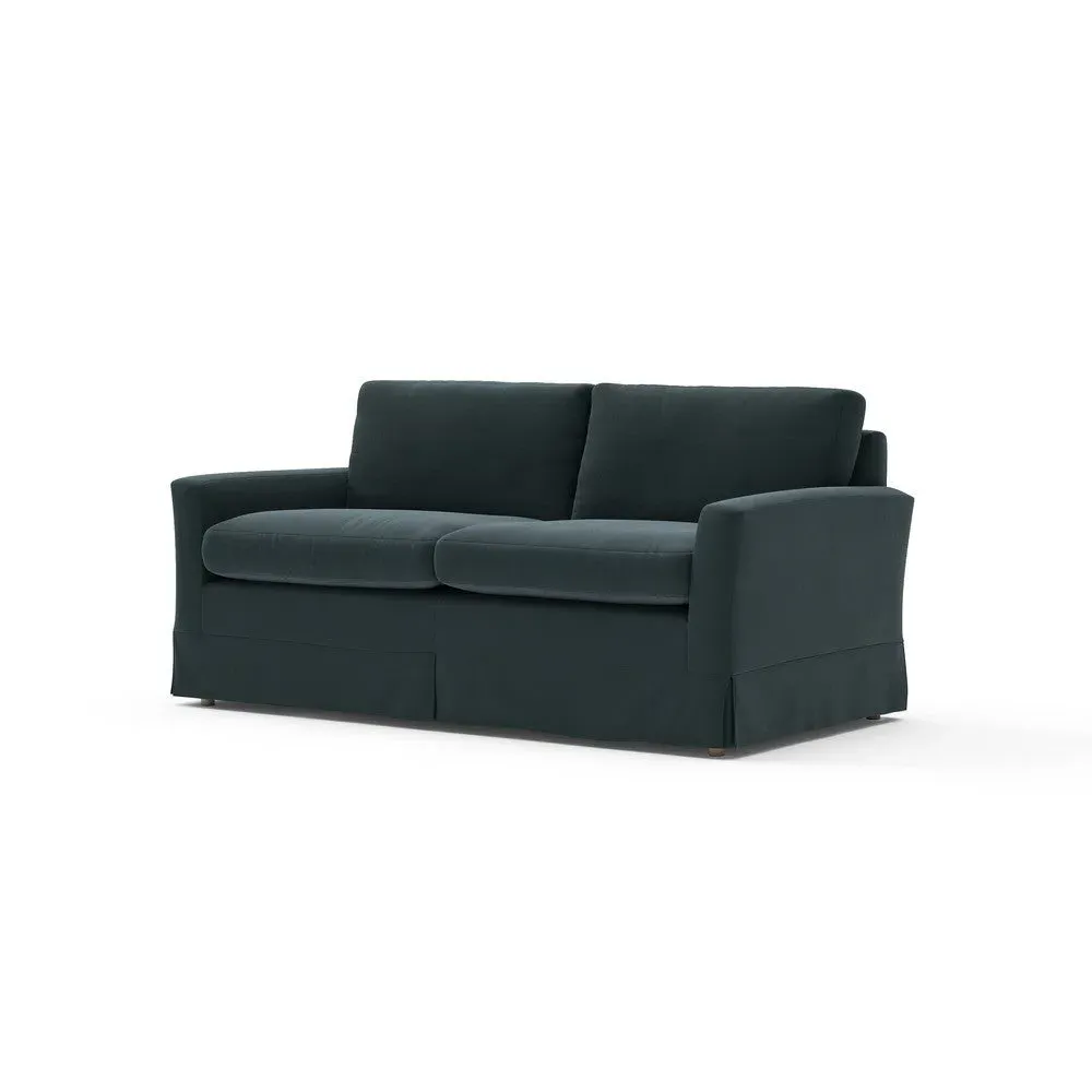 Austen 3-Seater Sofa - Blue, Matt Velvet