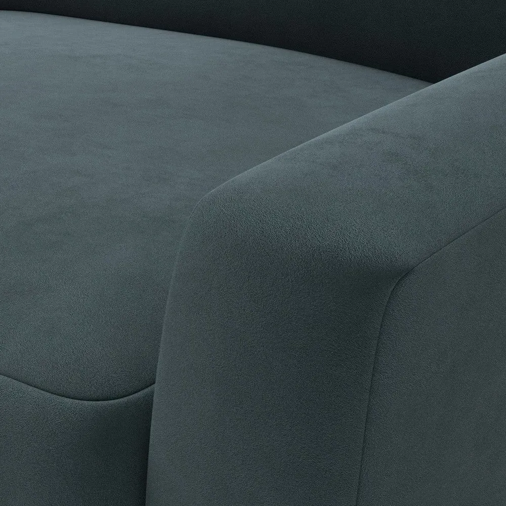 Austen 4-Seater Sofa - Blue, Matt Velvet