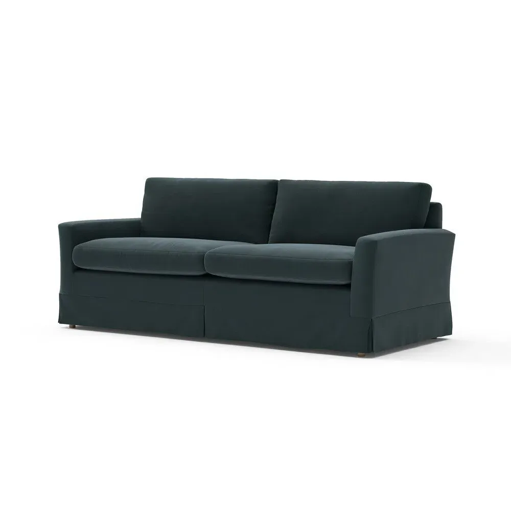 Austen 4-Seater Sofa - Blue, Matt Velvet