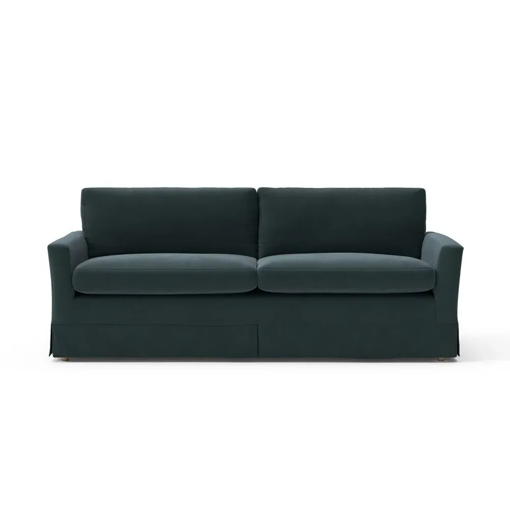 Austen 4-Seater Sofa - Blue, Matt Velvet