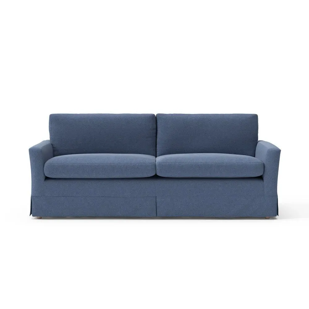 Austen 4-Seater Sofa - Dark Blue, Chunky Cotton image
