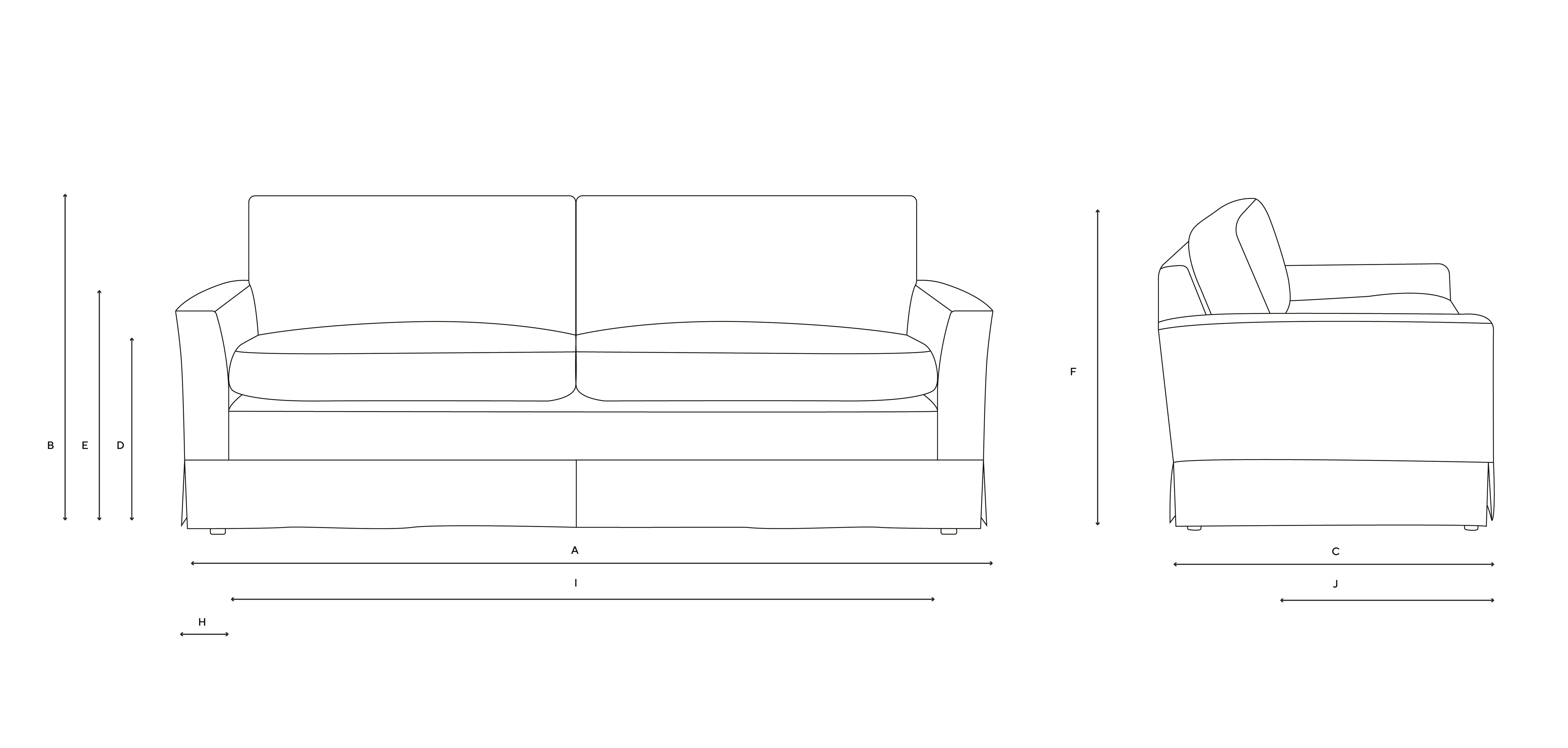 Austen 4-Seater Sofa - Mid Grey, House Linen Mix