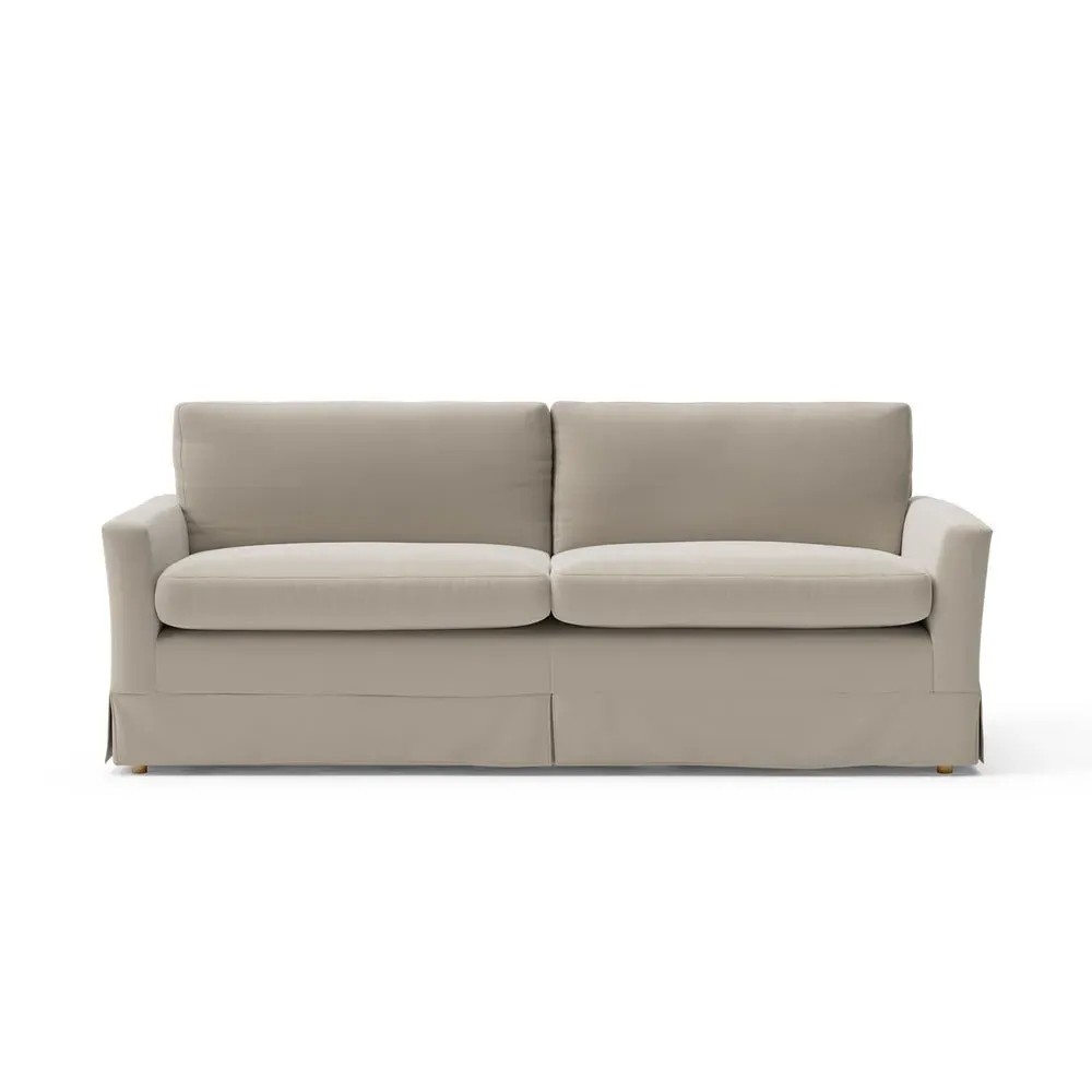 Austen 4-Seater Sofa - Weathered Pebble, Matt Velvet