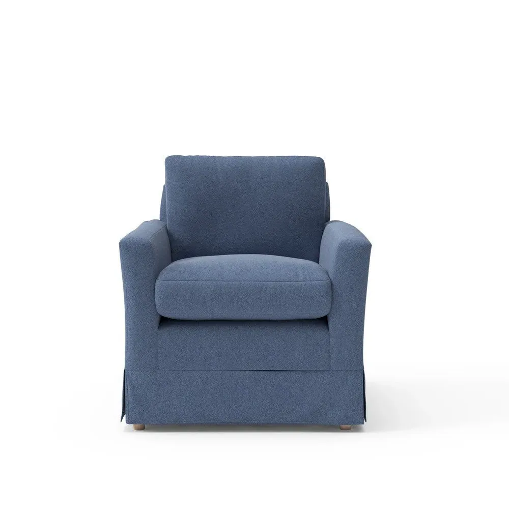Austen Armchair - Dark Blue, Chunky Cotton image