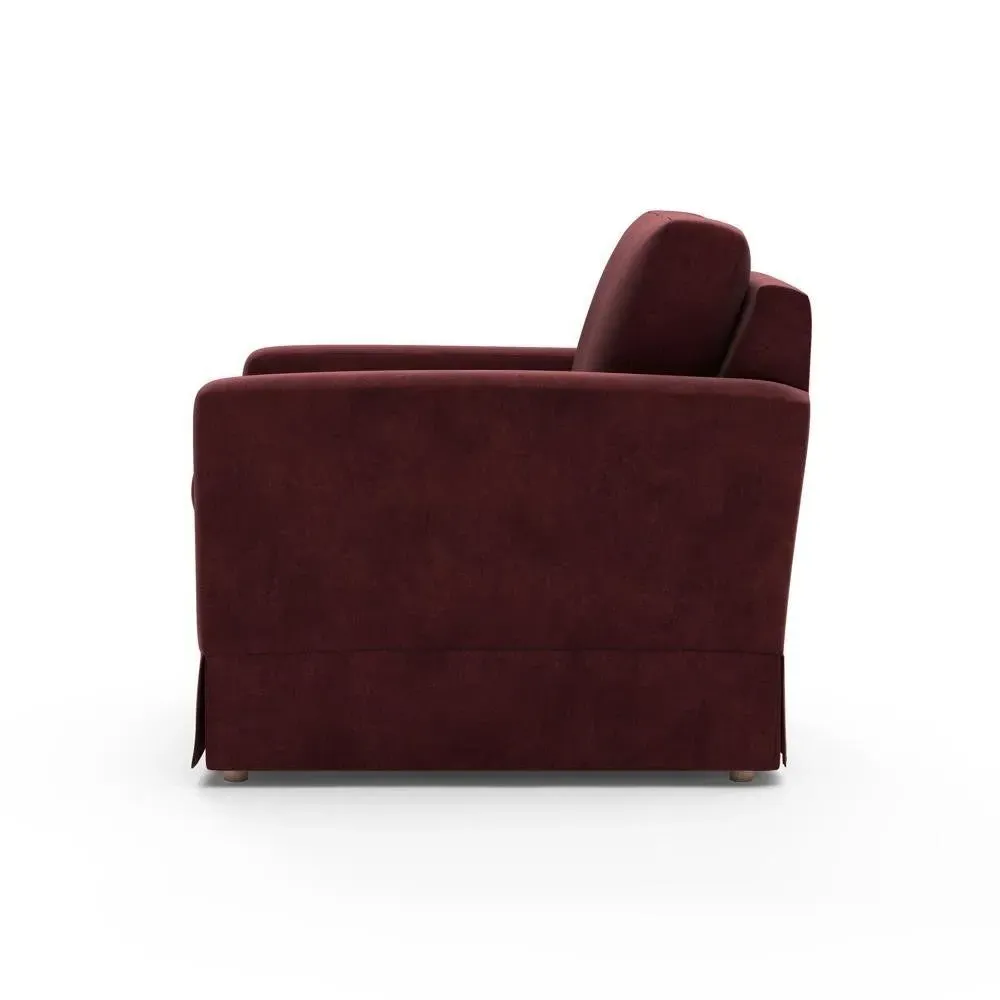 Austen Armchair - Dark Rosehip, Matt Velvet