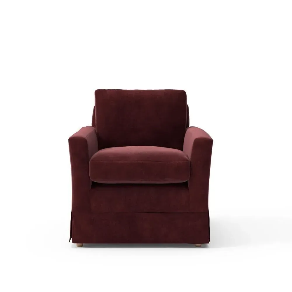 Austen Armchair - Dark Rosehip, Matt Velvet