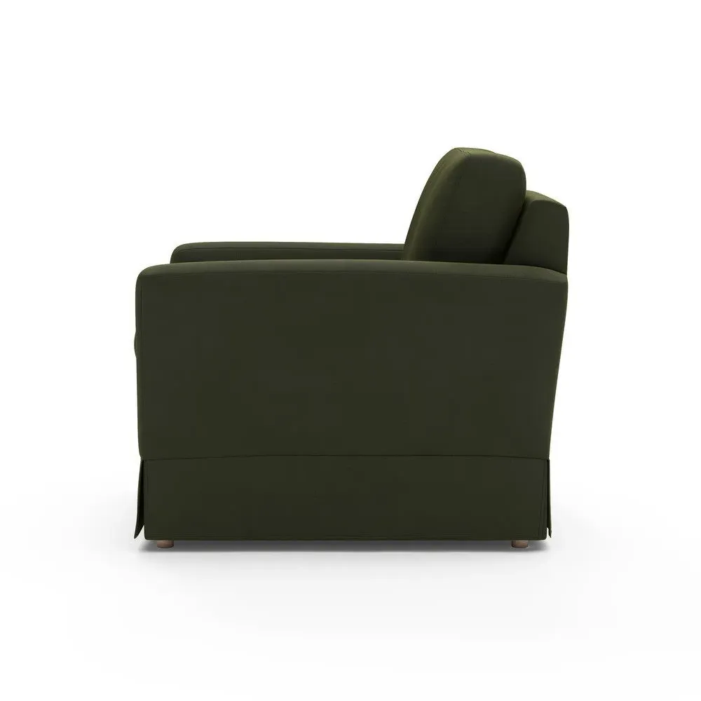 Austen Armchair - Forest Green, Matt Velvet