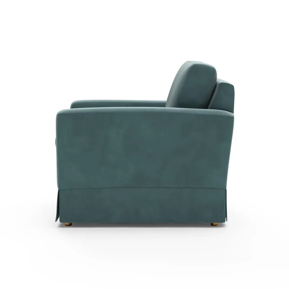 Austen Armchair - Teal, Matt Velvet
