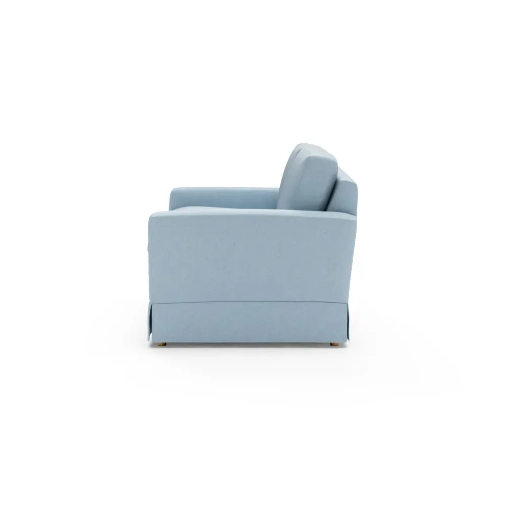 Large 2-Seater Sofa - Sky Blue, House Linen Mix