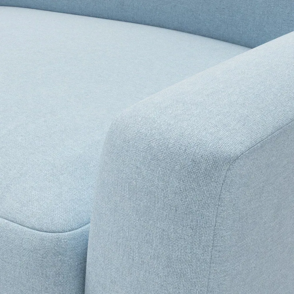 Large 2-Seater Sofa - Sky Blue, House Linen Mix