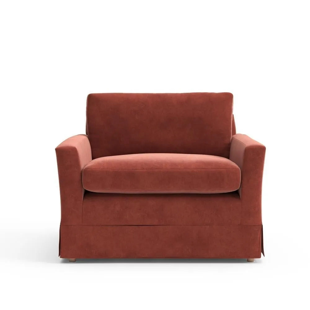 Love Seat - Brick, Matt Velvet