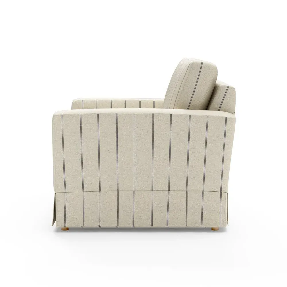 Love Seat - Charcoal, Compton Stripe
