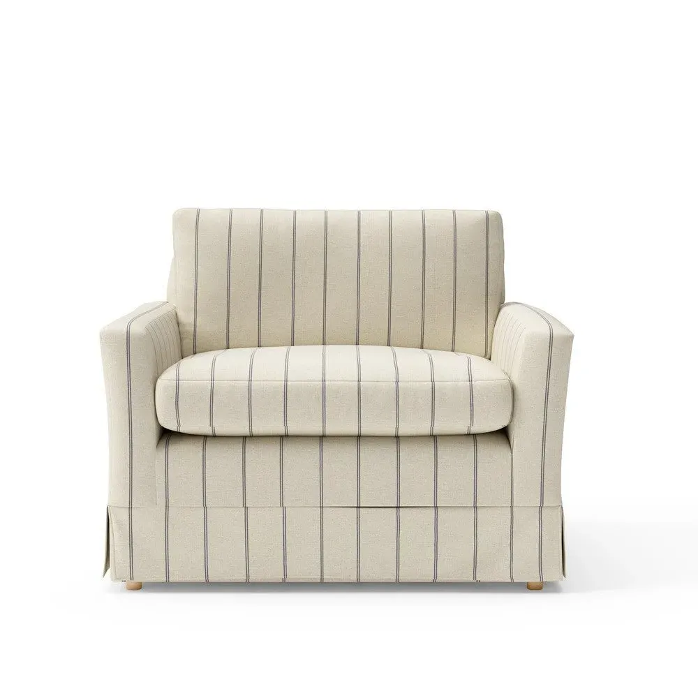 Love Seat - Charcoal, Compton Stripe image