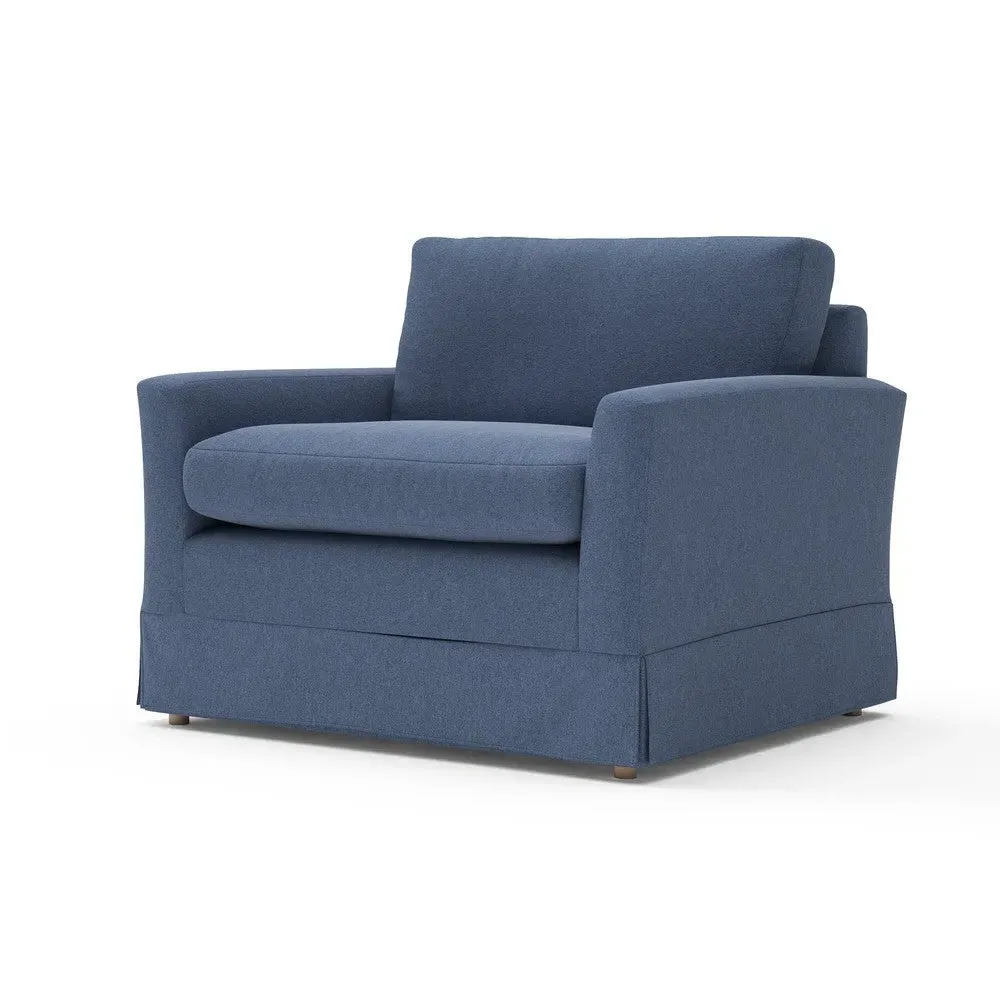 Love Seat - Dark Blue, Chunky Cotton