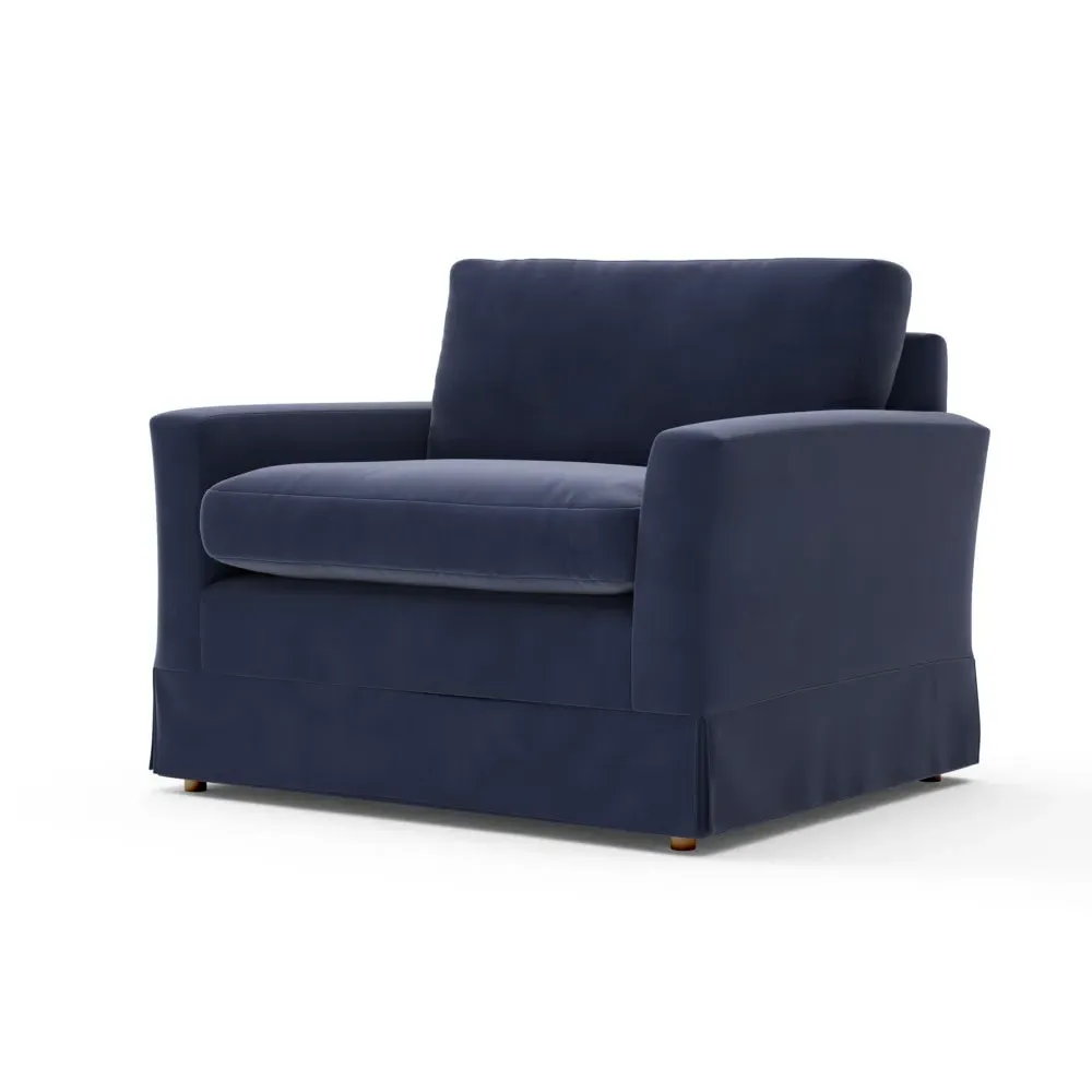 Love Seat - Deep Blue, Matt Velvet