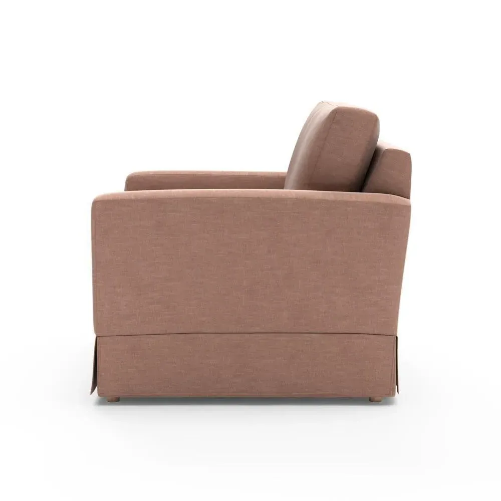 Love Seat - Dusky Rose, Eco Chenille