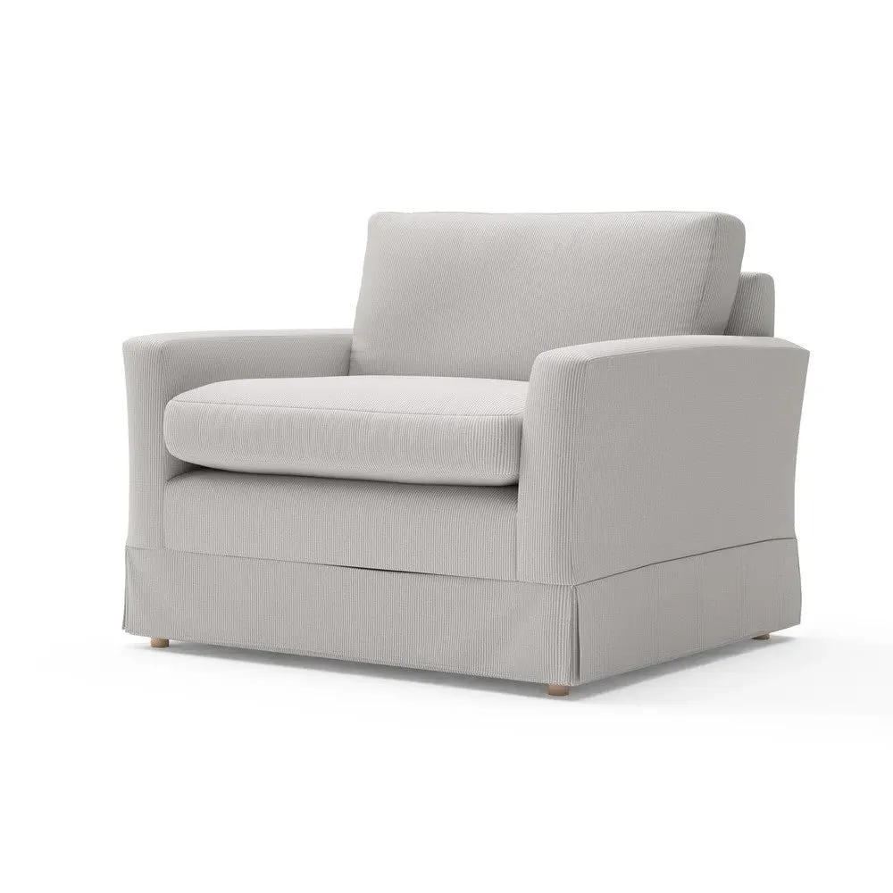 Love Seat - Grey, Broadway Stripe