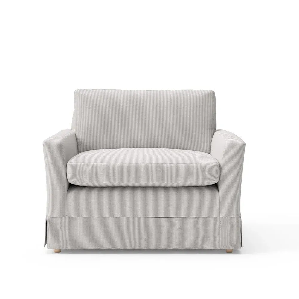 Love Seat - Grey, Broadway Stripe