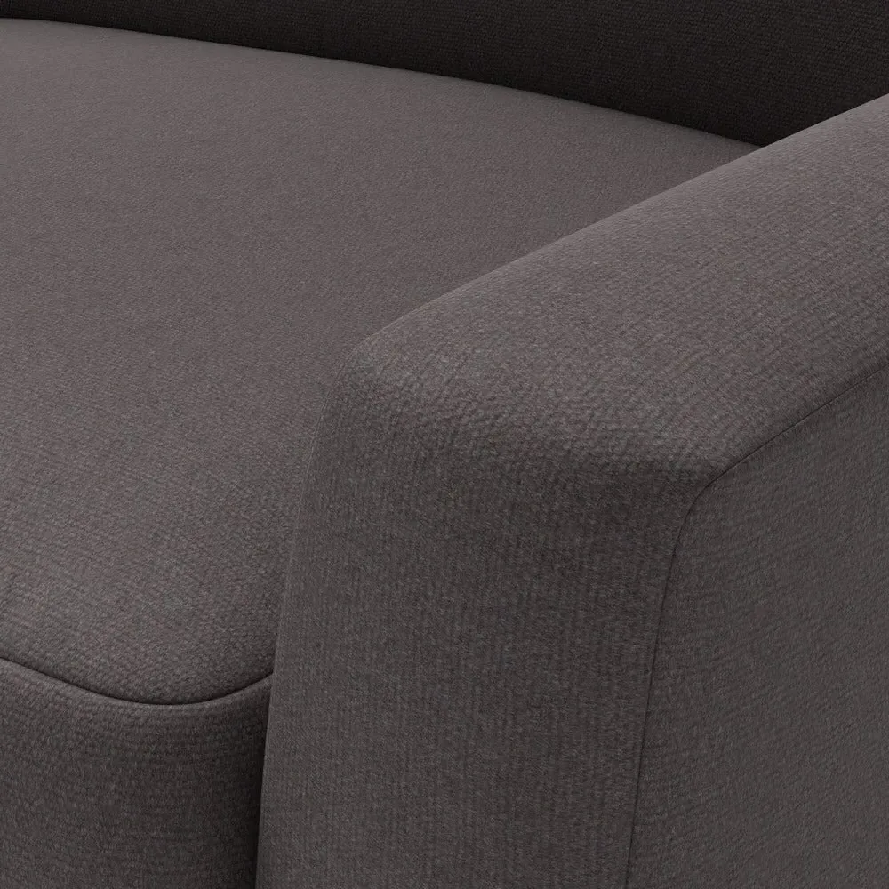 Love Seat - Grey Brown, Chunky Cotton