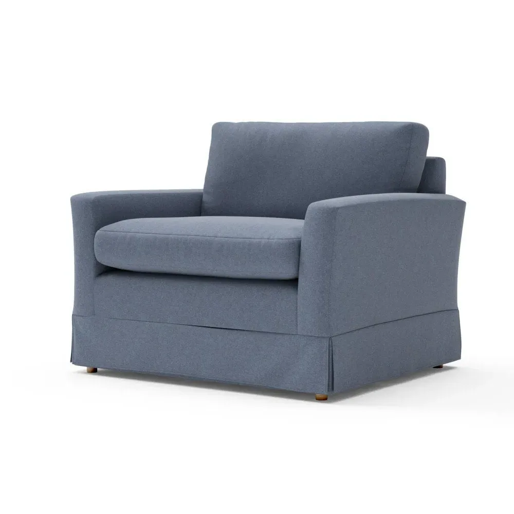Love Seat - Indigo, House Linen Mix