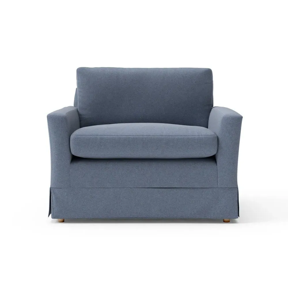 Love Seat - Indigo, House Linen Mix