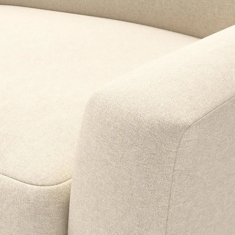 Love Seat - Lily White, House Linen Mix