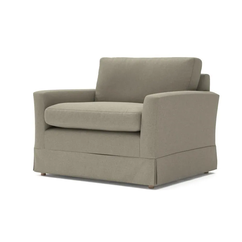 Love Seat - Mid Grey, House Linen Mix
