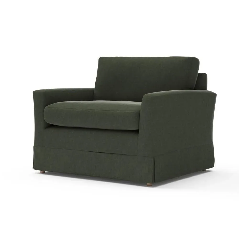Love Seat - Moss, Eco Chenille