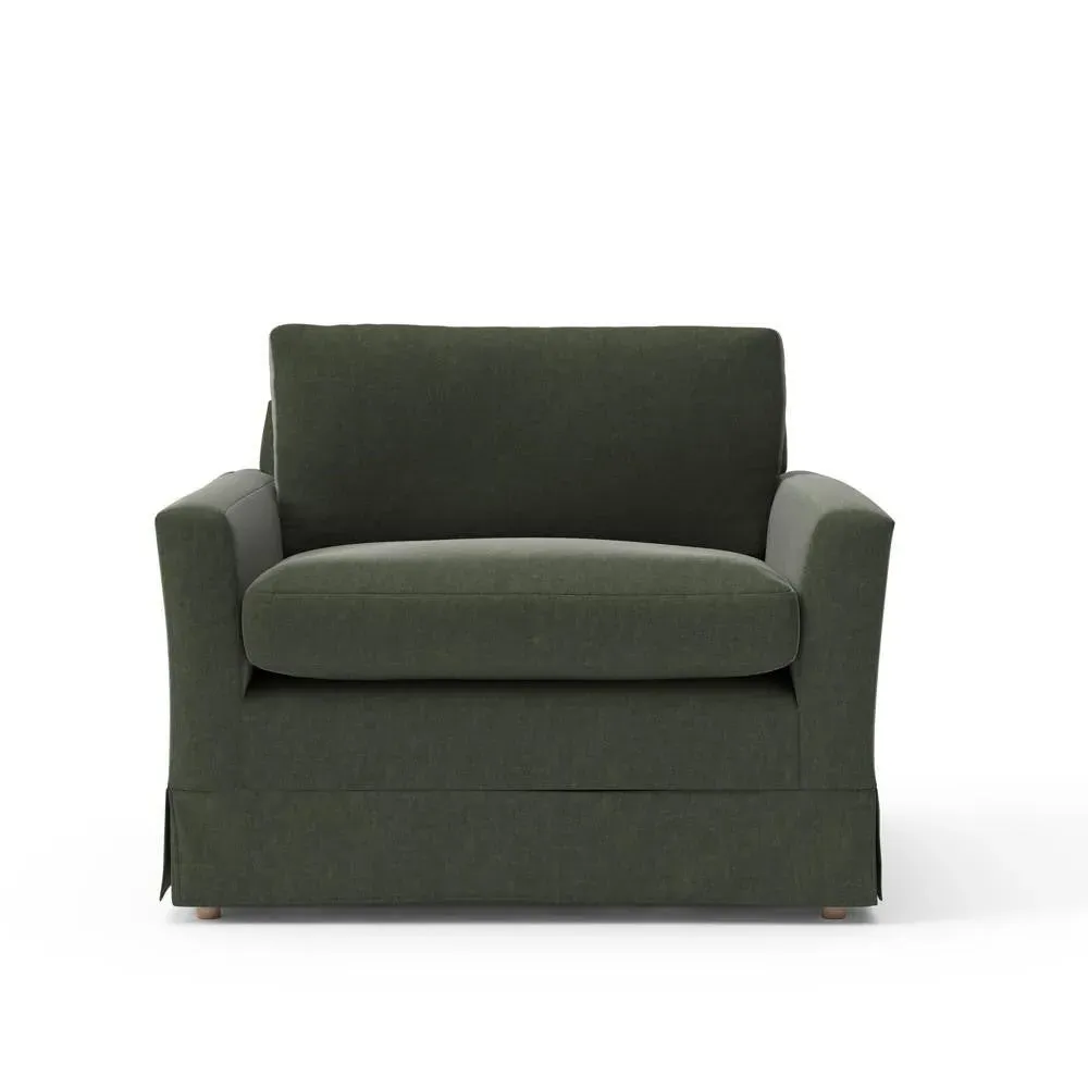 Love Seat - Moss, Eco Chenille