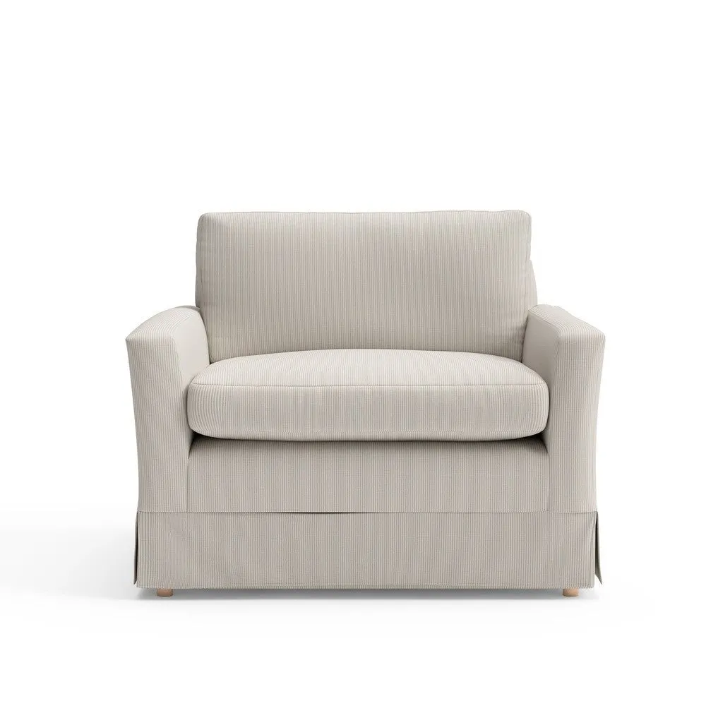 Love Seat - Natural, Broadway Stripe