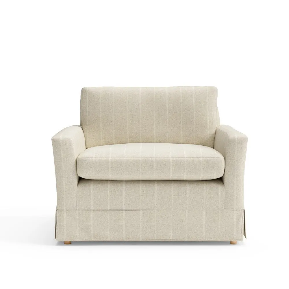 Love Seat - Natural, Compton Stripe