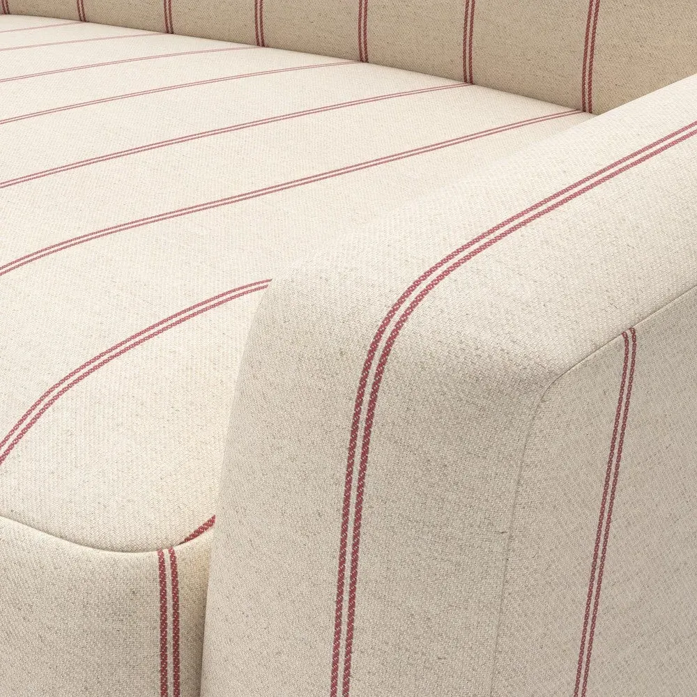 Love Seat - Raspberry, Compton Stripe