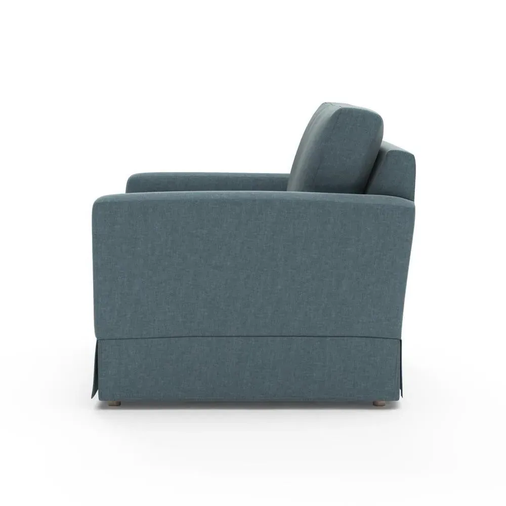 Love Seat - Teal, Eco Chenille