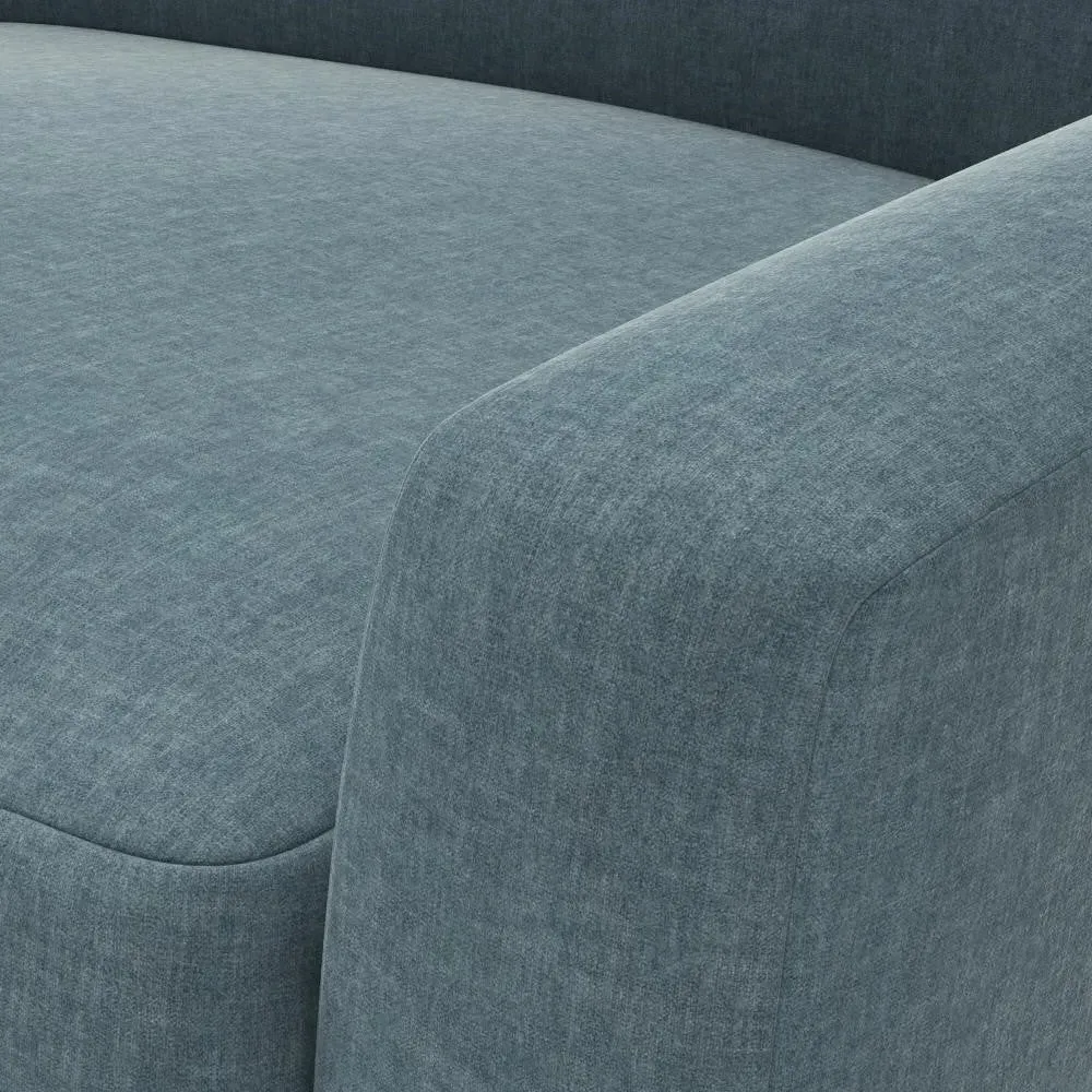 Love Seat - Teal, Eco Chenille