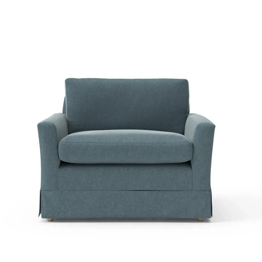 Love Seat - Teal, Eco Chenille
