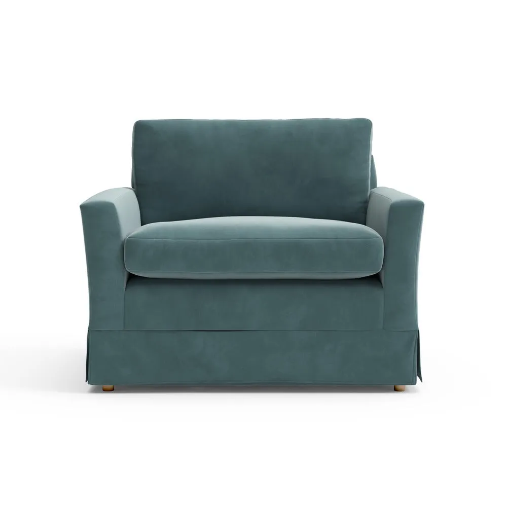 Love Seat - Teal, Matt Velvet