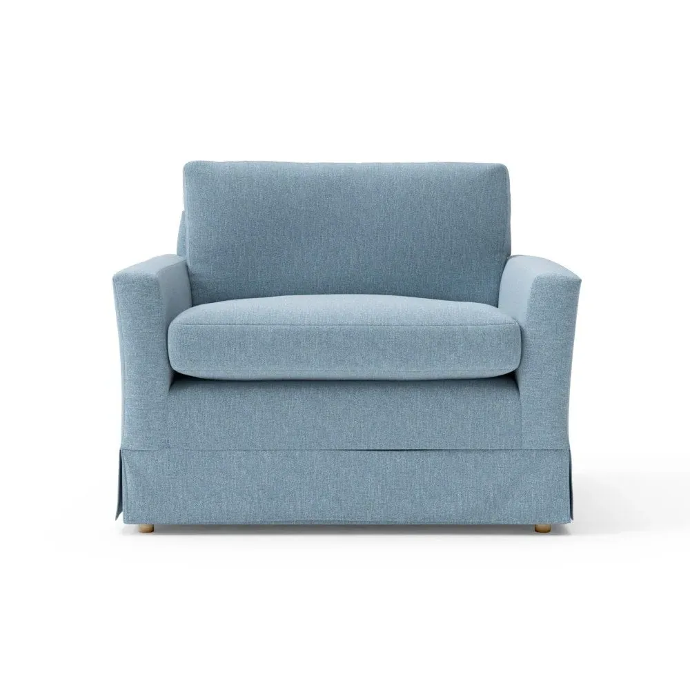 Love Seat - Teal, Rustic Weave