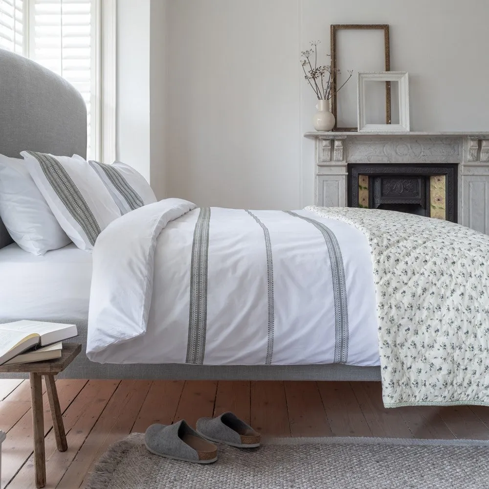 Avebury King Duvet Cover Set - Fern Green, Cotton Percale