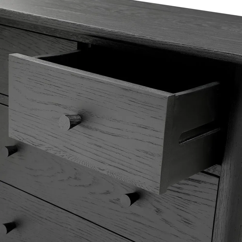 Berkeley Black Oak 10 Drawer Chest - Black