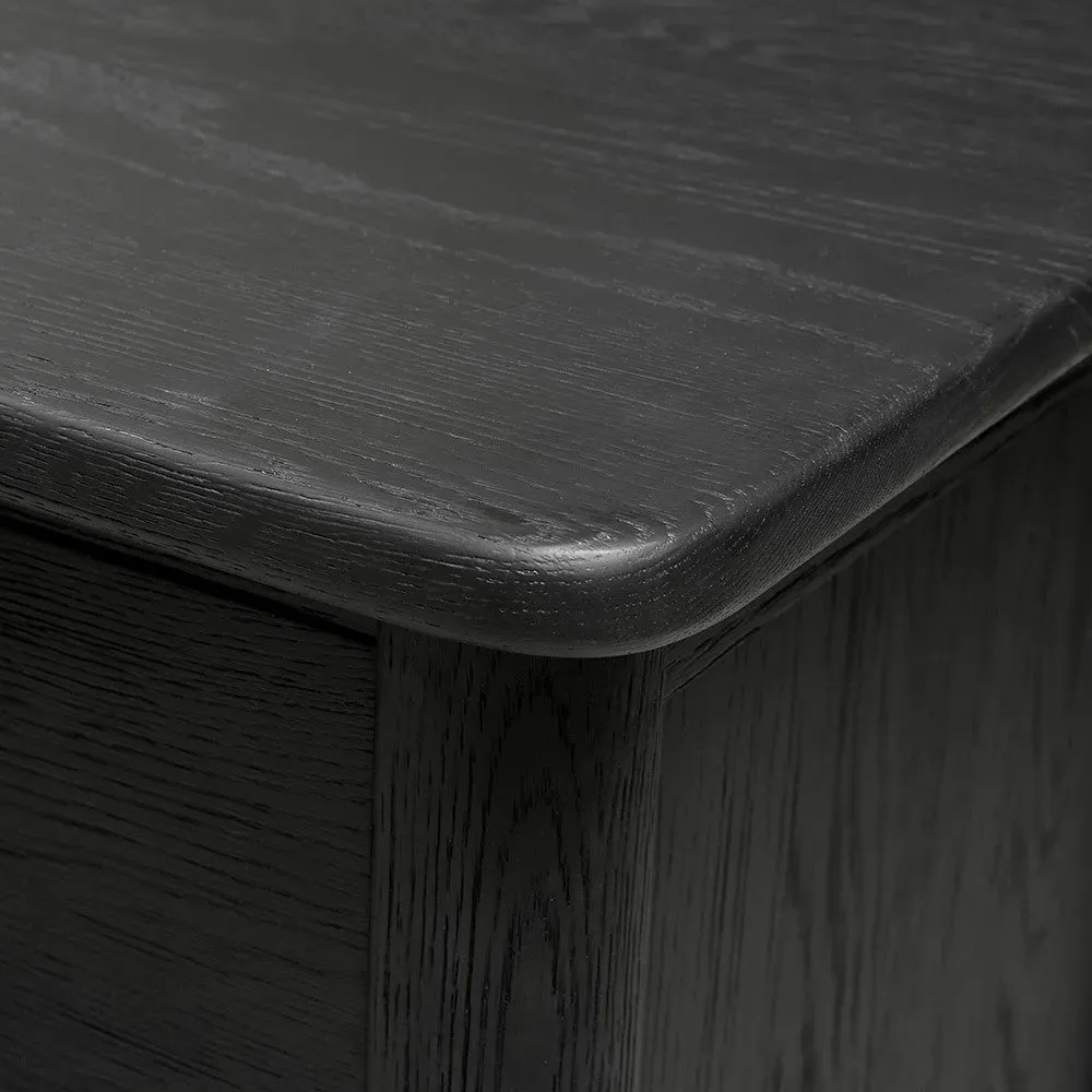 Berkeley Black Oak 4 Drawer Chest - Black, Oak