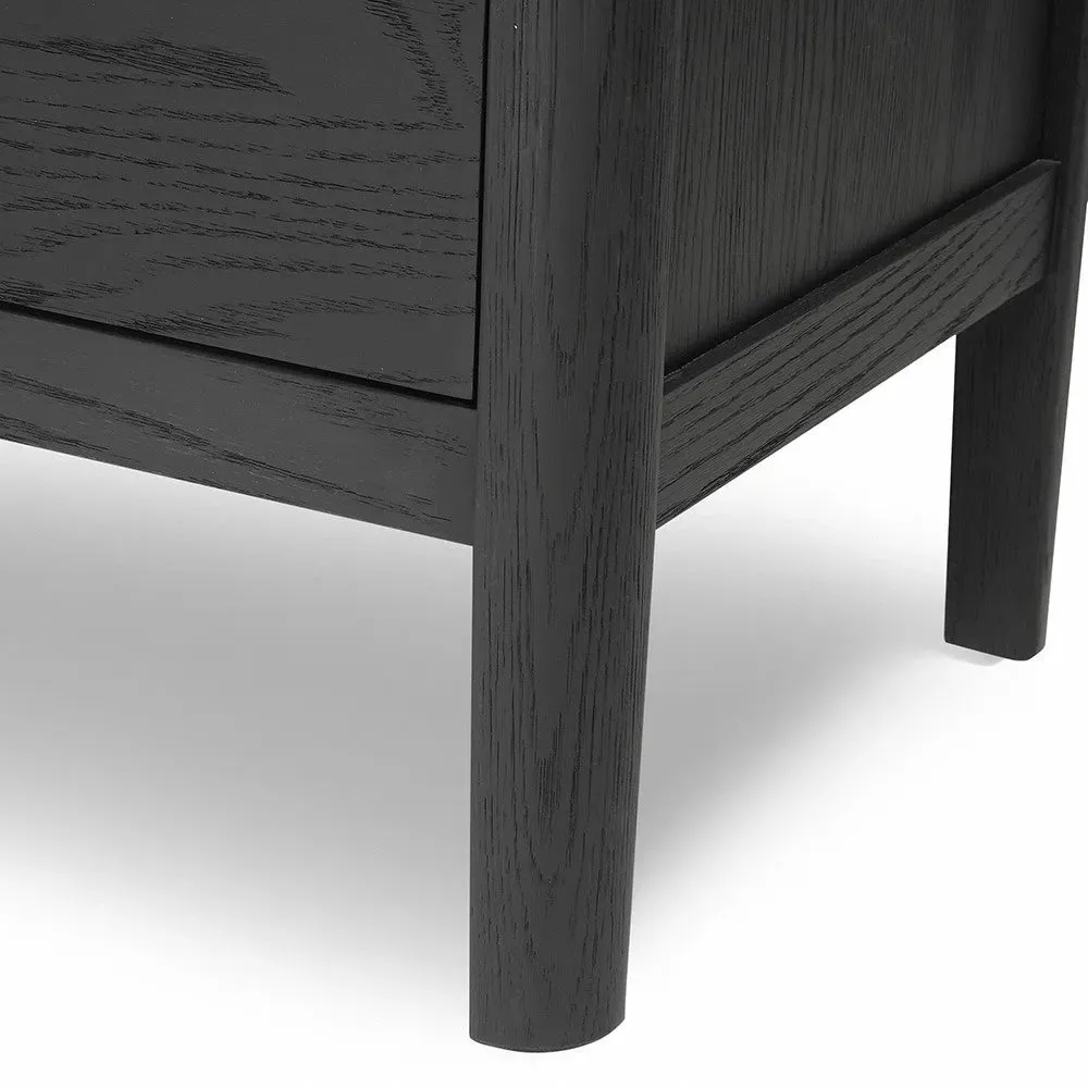 Berkeley Black Oak 4 Drawer Chest - Black, Oak