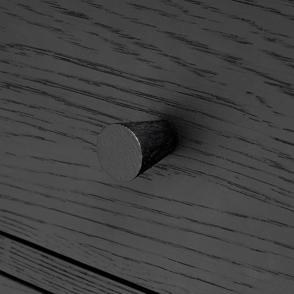 Berkeley Black Oak 4 Drawer Chest - Black, Oak