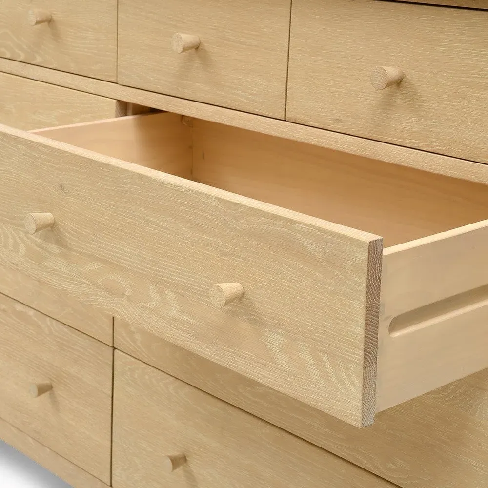 Berkeley Nordic Oak 10 Drawer Chest - Oak