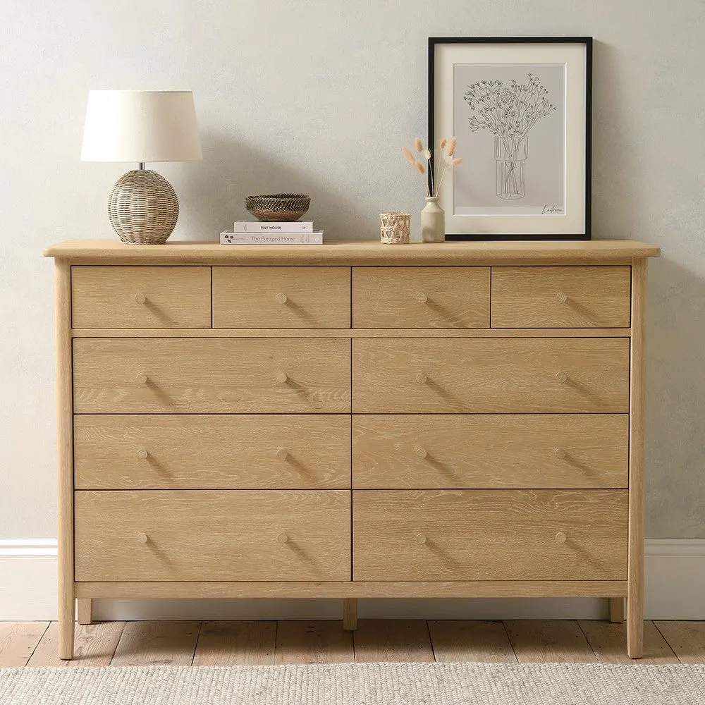 Berkeley Nordic Oak 10 Drawer Chest - Oak