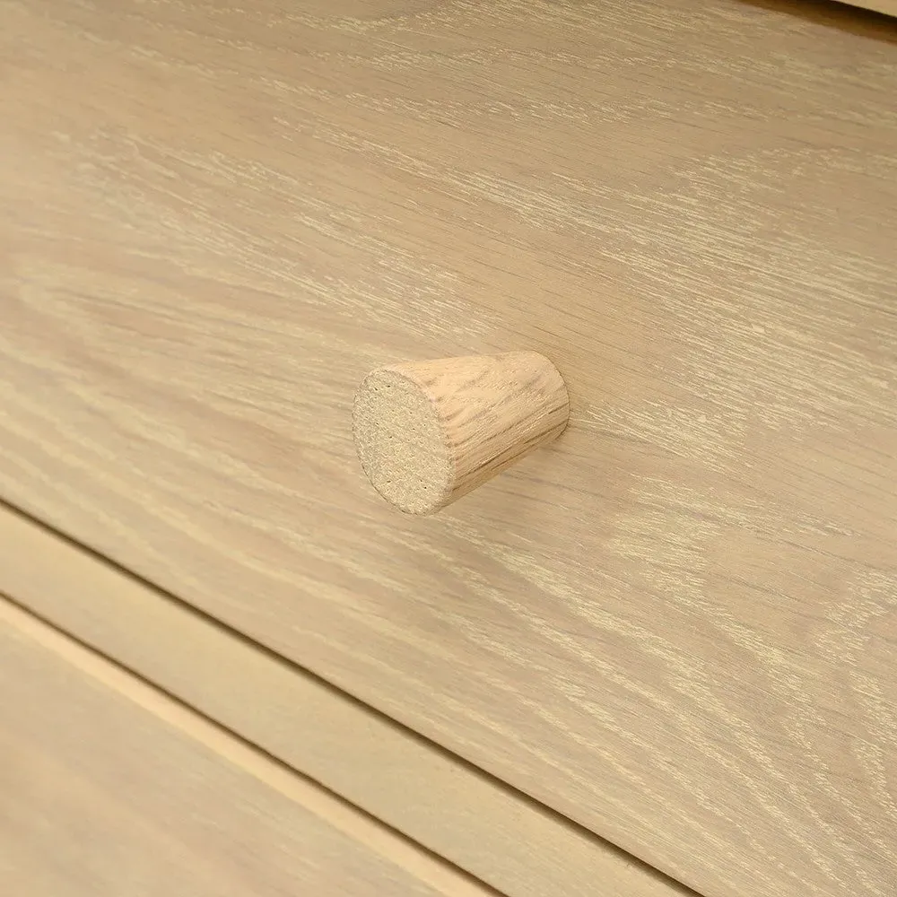 Berkeley Nordic Oak 2 Drawer Bedside Table - Oak