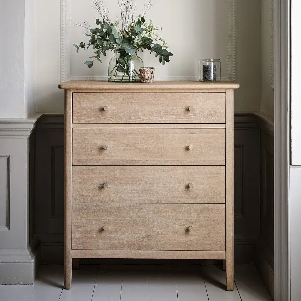 Berkeley Nordic Oak 4 Drawer Chest - Oak