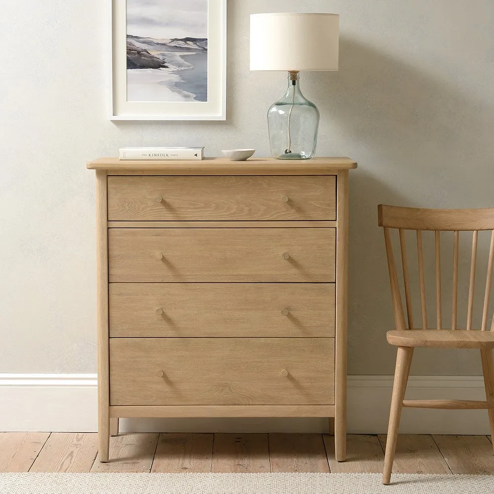 Berkeley Nordic Oak 4 Drawer Chest - Oak